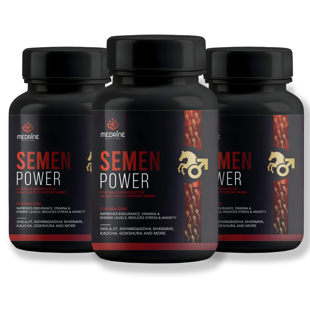 COMBO OF 3 MEDRINE SEMEN POWER – MALE ENHANCEMENT SUPPLEMENT